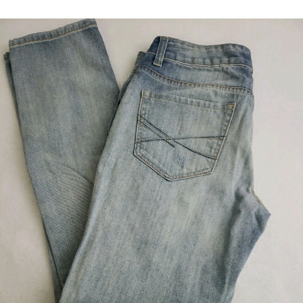 Aeropostale Sz 6 Boyfriend Real Original Denim Distressed Wash waist 32 Comfy - Picture 6 of 10